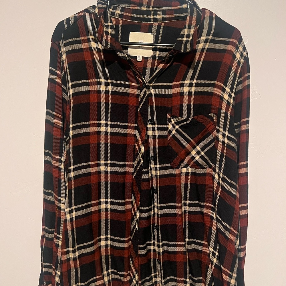 Plaid Button-Up Shirt
